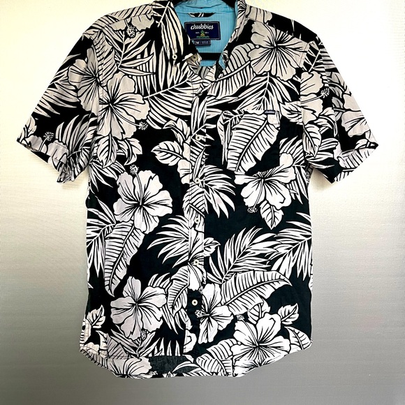 Chubbies Regular Fit Hawaiian Button Up Short Sleeve Shirt size Medium - Picture 1 of 7